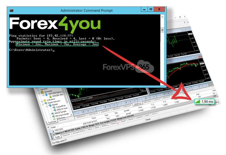 Professional Forex VPS Hosting for Forex4You broker